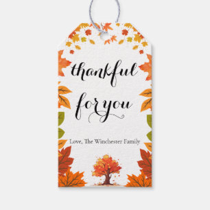 Cozy Fall Thanksgiving Dinner Party Gift Tags
