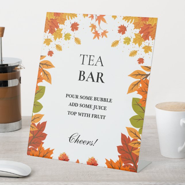 Cozy Fall Thanksgiving Dinner Party Pedestal Sign (In SItu)
