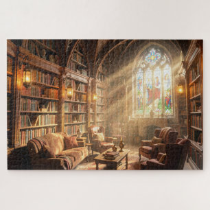 Cozy Fantasy Bookstore Jigsaw Puzzle