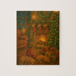 Cozy Fireplace & Stockings Jigsaw Puzzle