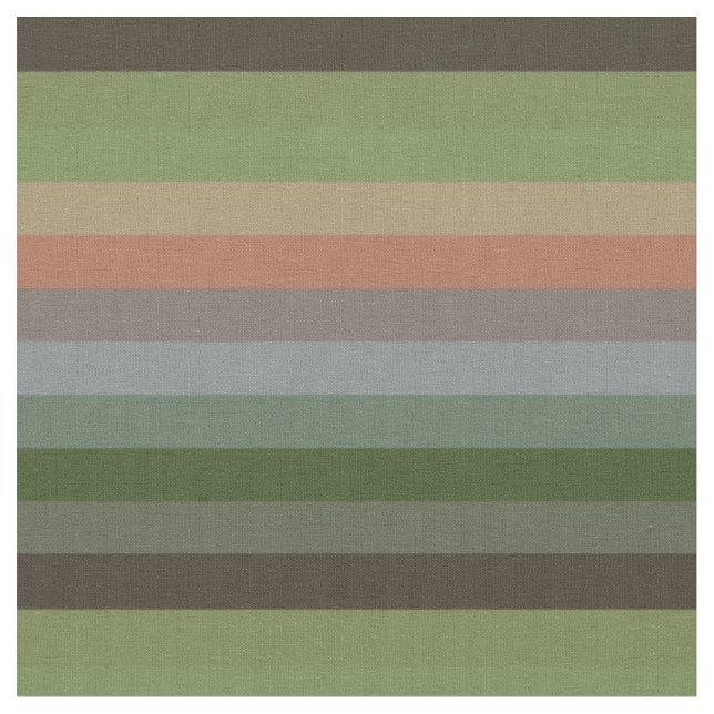 Cozy Forest Cabin Stripe Pattern Woodland Earth  Fabric (Close Up)