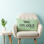 Cozy Funny Winter, Tis the Season to Be Freezin Lumbar Cushion<br><div class="desc">The perfect gift for anyone who survives winter with a smile. Made for cold weather lovers who never lose their sense of humor.</div>