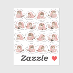 Cozy Gaming Cat Pattern - Aesthetic Pink Hoodie Ki