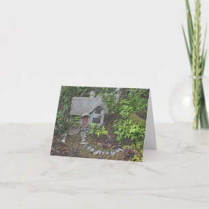 Cozy Garden Cottage Nature Art  Note Card