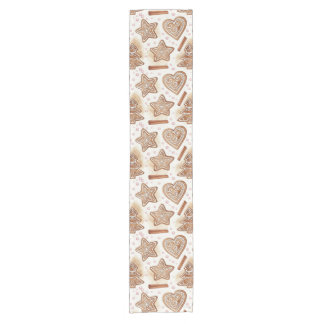 Cozy Gingerbread Cookie Seamless Pattern Short Table Runner
