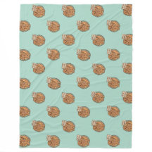 Cozy Gingy Gingerbread Christmas Fleece Blanket