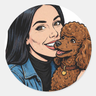 Cozy Girl either Poodle Sticker – Best Friends