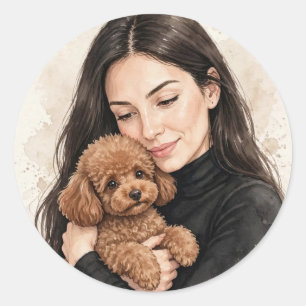 Cozy Girl either Poodle Sticker – Best Friends