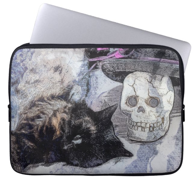 Cozy Halloween Laptop Sleeve (Front)