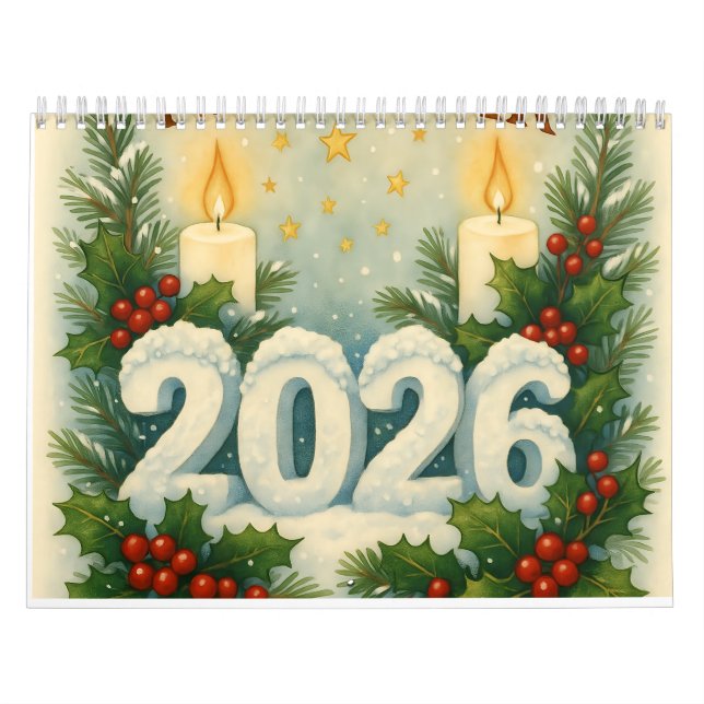 cozy happy new year 2026 wall calendar (Cover)