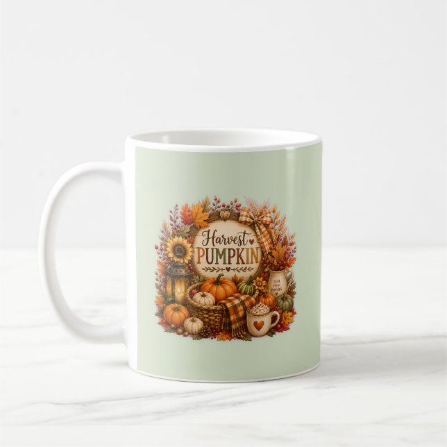 Cozy Harvest Pumpkin Coffee Mug (Left)