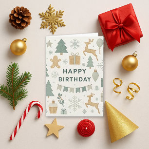 Cozy Holiday Birthday Design Card