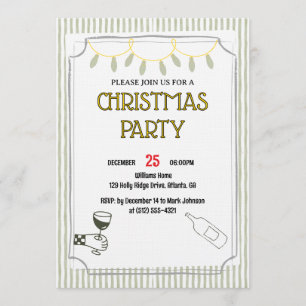 Cozy Holiday Gathering /Festive Christmas Celebrat Invitation