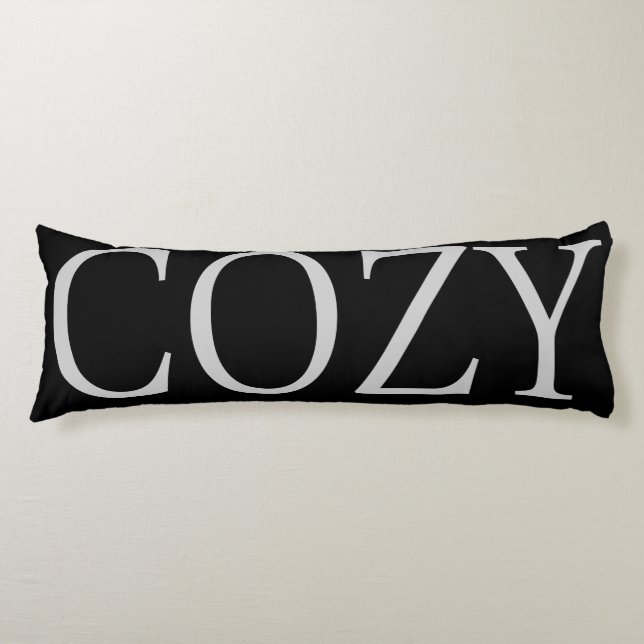COZY HOLIDAY TYPOGRAPHY BODY PILLOW (Front)