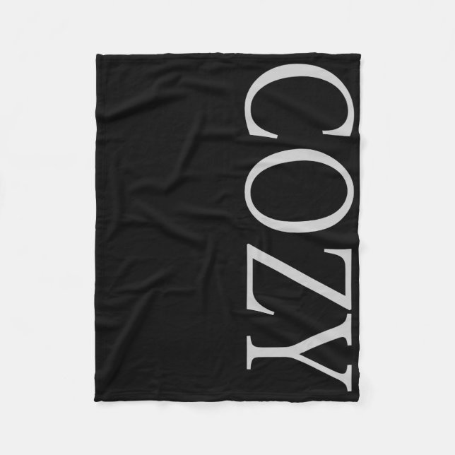 COZY HOLIDAY TYPOGRAPHY FLEECE BLANKET (Front)
