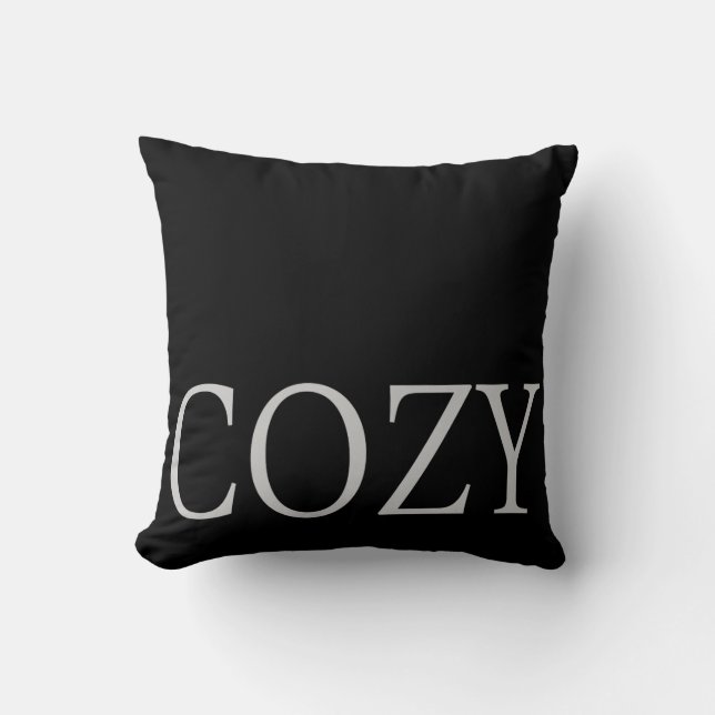 COZY HOLIDAY TYPOGRAPHY SQUARE THROW PILLOW (Front)