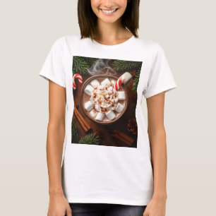 Cozy Hot Chocolate with Marshmallows - Festive T-Shirt