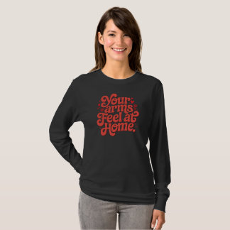 Cozy In Your Arms Cute Romantic Typography Gift  T-Shirt