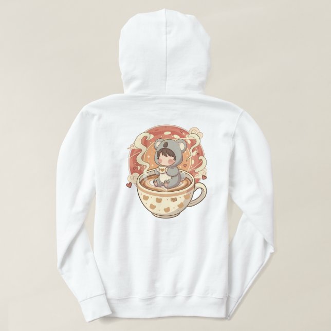 Cozy Kawaii Chibi Koala Graphic Hoodie (Design Back)
