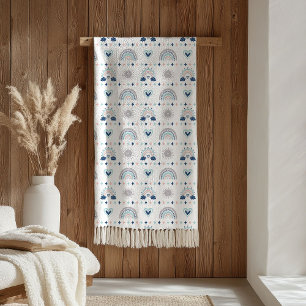 Cozy Kids Blanket Pastel Pink and Navy Vibes