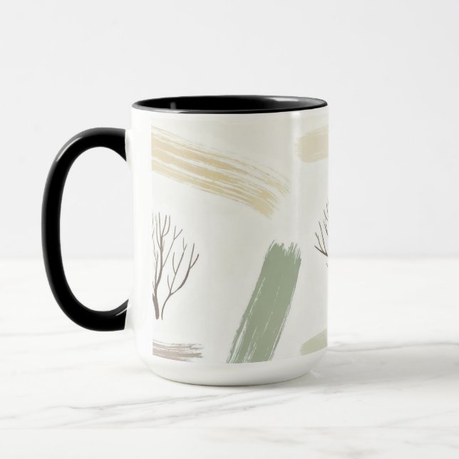 Cozy  Minimal Winter Aesthetic Pattern   Mug (Left)