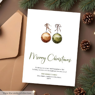 Cozy Minimalist Editable Holiday Christmas Card