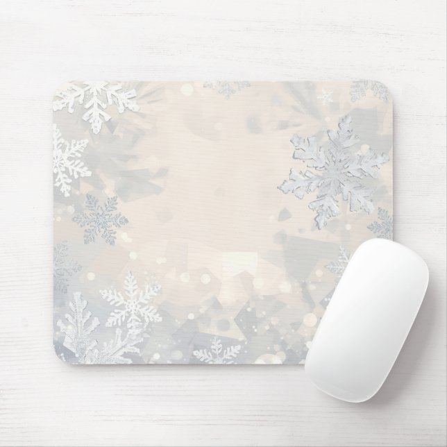 Cozy Modern Winter Aesthetic Mouse Pad (With Mouse)