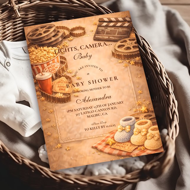 Cozy Movie Night Baby Shower Invitation (Creator Uploaded)