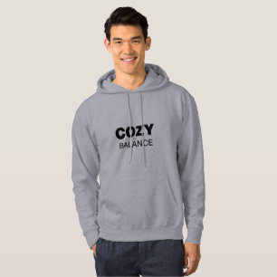 COZY OR BALANCE Minimalist Typography Hoodie