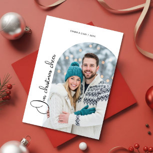 Cozy Our Christmas Cheer Couple love Holiday Card
