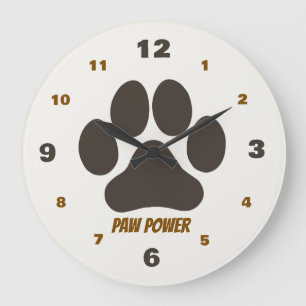 Cozy Paws Collection Beige Large Clock