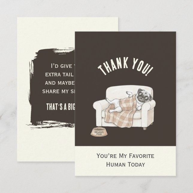 Cozy Paws Thank You Card (Front/Back)