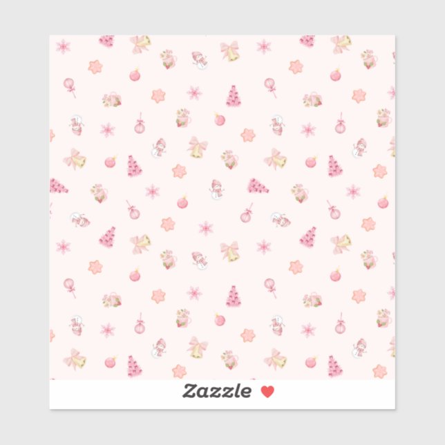 Cozy Pink Christmas Pattern (Sheet)