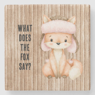 Cozy Pink Cream Bow Stone Coaster