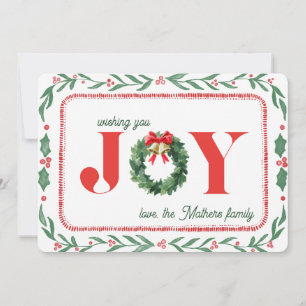 Cozy Plaid Christmas Joy Holiday Card