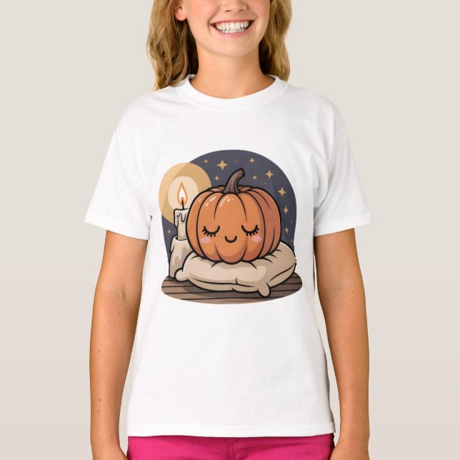 Cozy Pumpkin Dream Kids Tee (Front)
