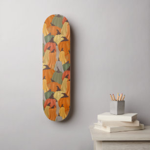 Cozy pumpkins skateboard