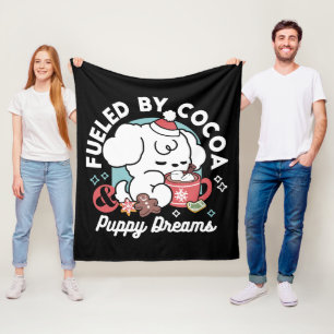 Cozy Puppy Dreams – Hot Chocolate and Christmas Fleece Blanket