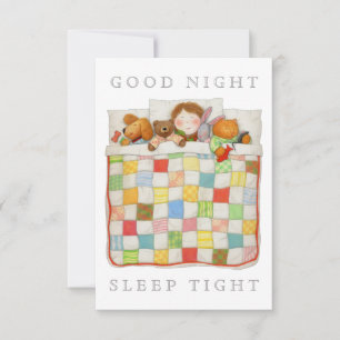 COZY QUILT 3.5x5 Blank Flat Card