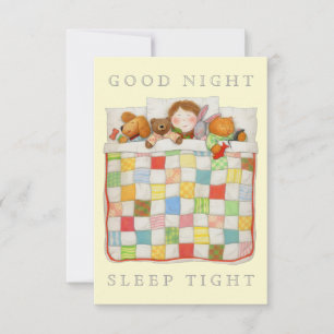 COZY QUILT 3.5x5 Blank Flat Card - Yellow