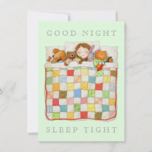 COZY QUILT 4.5x6.25 Blank Flat Card - Green