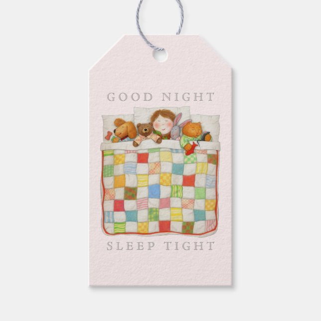COZY QUILT Gift Tags - Pink (Front)