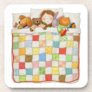 COZY QUILT Hard Plastic Coasters