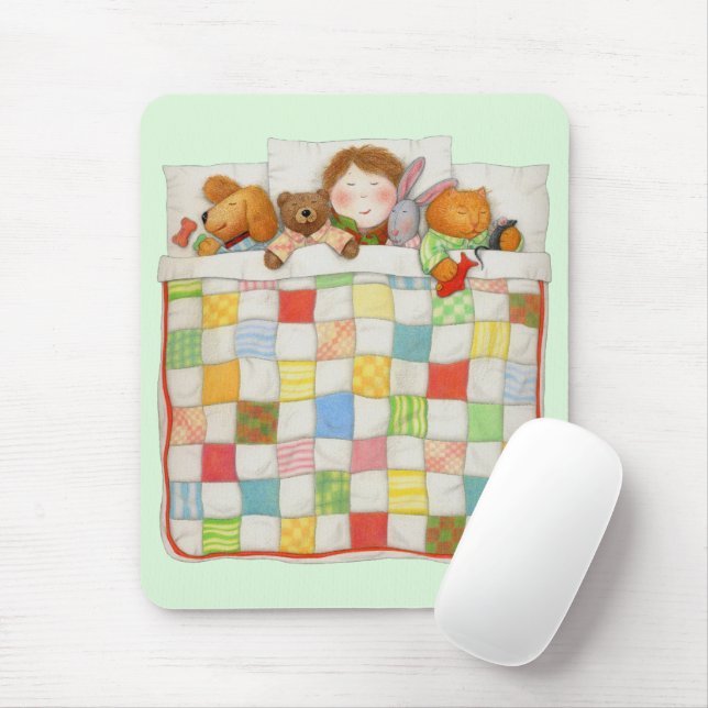 COZY QUILT Mousepad - Green (With Mouse)