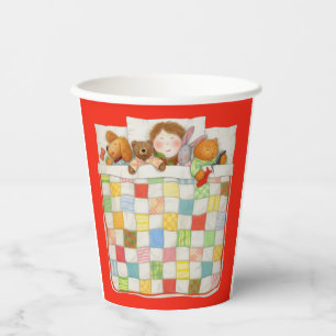COZY QUILT Paper Cups - Red