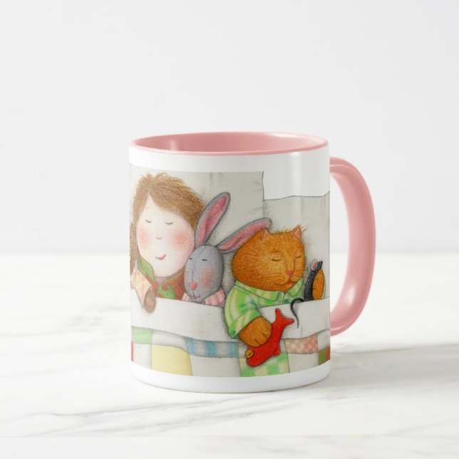 COZY QUILT Pink Combo Mug (Front Right)