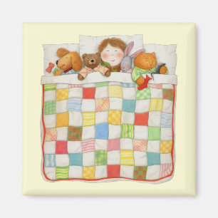 COZY QUILT Square Magnet - Yellow