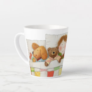 COZY QUILT Tapered White Mug