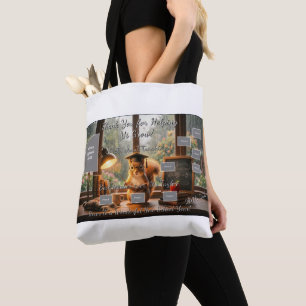 Cozy Rainy Day Squirrel Teacher Shoulder Tote Bag