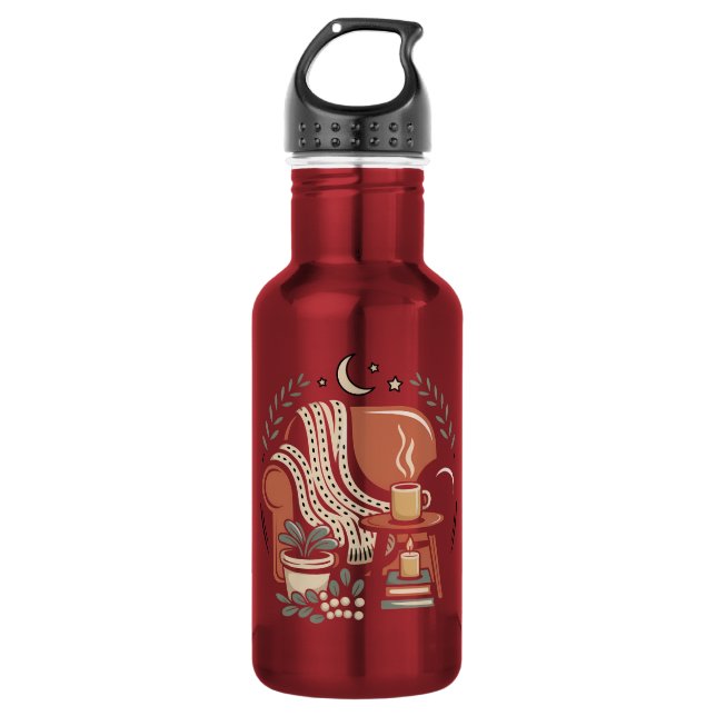 Cozy Reading Nook Coffee Lover  532 Ml Water Bottle (Front)
